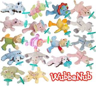 WubbaNub Pacifier (U Pick) Infant Baby Soothie Binkie Holder Stuffed 