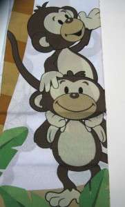   Curtain MONKEY TOWN Peva Vinyl Monkeys Kids Bath Jungle Animals 70x72