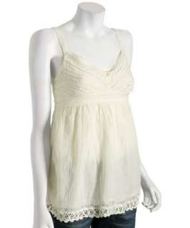 Joie ivory cotton gauze Torn babydoll camisole   