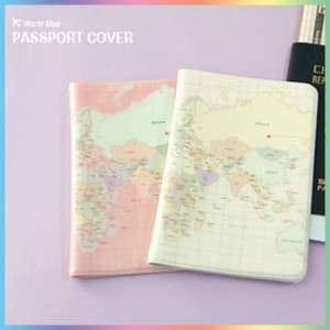 WORLD MAP PASSPORT PROTECT POCKET COVER ID HOLDER CASE  
