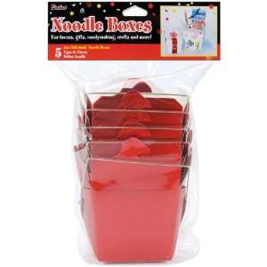  Noodle Boxes 8 Ounces 5/Pkg Red Metallic Arts, Crafts 
