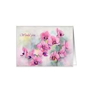  Be my maid of honor orchid card Card Health & Personal 