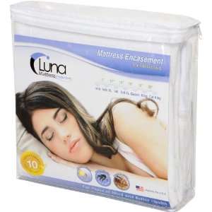Luna Premium Hypoallergenic Zippered Bed Bug Proof Mattress Encasement 