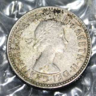 C0032# 1927 Australia 6 six Pence Silver Coin  