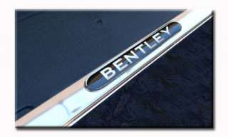 Bentley custom Black Metal license plate frame w. Black & Chrome metal 
