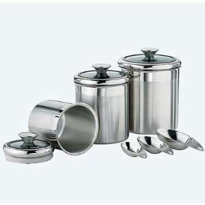 Tramontina Premium 18/10 Stainless Steel 6 Piece Covered Canister Set 