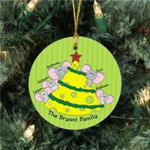  Personalized Mice Family Ornament