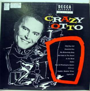 CRAZY OTTO piano solos LP vinyl DL 8113 VG 1955  