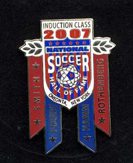 SPECIAL COMMEMORATIVE PIN CELEBRATES INDUCTEES INTO THE SOCCER HALL OF 
