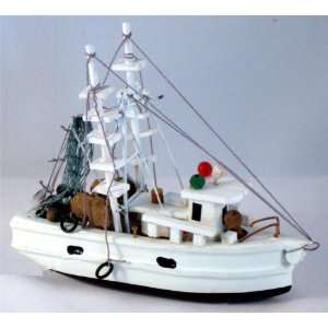   Boat 5 Wood Nautical Model Boat Fishing (Fully Assembled, Not a Kit