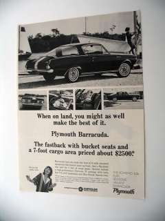 Plymouth Barracuda Fastback 1965 print Ad  
