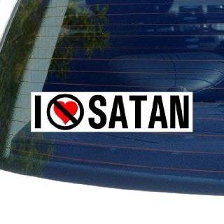 Hate Anti SATAN   Window Bumper Sticker