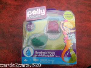 Polly Pocket Cutants Boatback Whale and Jellysquish Mattel Collectible 