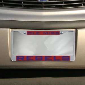  Mississippi Rebels Chrome License Plate Frame  Automotive