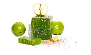 NATURAL HAND MADE SOAP GREEN APPLE WITH SCRUB RIGA MANUFACTURE 