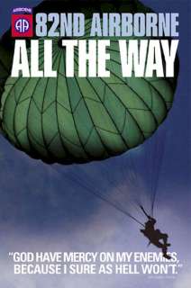 MILITARY POSTER ~ U.S. ARMY 82ND AIRBORNE ALL THE WAY  