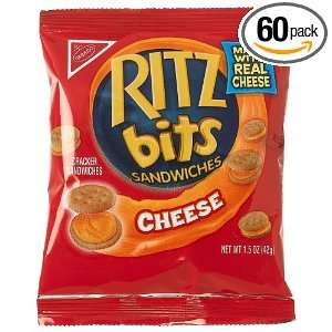 Nabisco Ritz Bits Cheese Cracker, 1.5 Ounce Units (Pack of 60)  