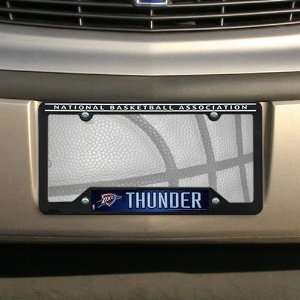  NBA Oklahoma City Thunder Black Plastic License Plate Frame 