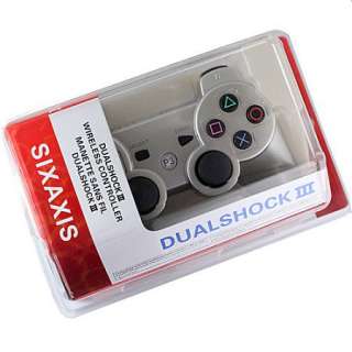 PS3 PlayStation 3 Wireless Controller Sliver Dual Shock Bluetooth 