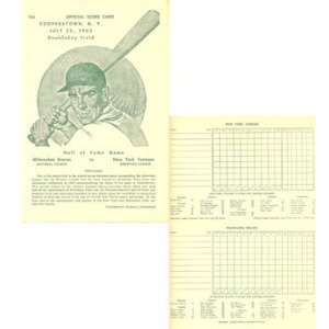  1962 Official Score Card New York Yankees vs. Milwaukee 
