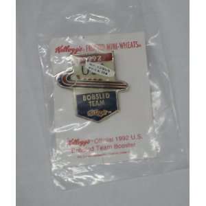  Vintage Enamel Pin  Kellogs 1992 Usa Bobsled Team 