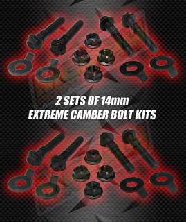 FRONT & REAR EXTREME CAMBER ALIGNMENT KIT SET CAM BOLT 14MM WRX STi SS 