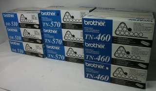 NEW Lot of 12 Brother Ink & Toner Cartridges TN 570 TN 460 DR 510 