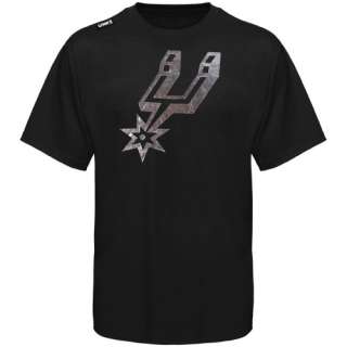 San Antonio Spurs Black Foil Game T shirt 884245349984  