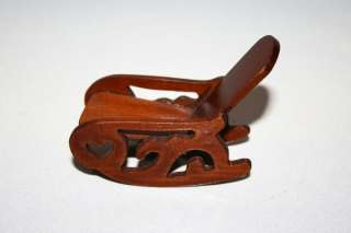 Dollhouse Wooden Miniature Rocking Chair  