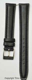 16 mm BLACK CALF LEATHER PADDED WATCH BAND / STRAP NEW  