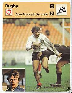 JEAN FRANCOIS GOURDON Rugby FRANCE SPORTSCASTER CARD  