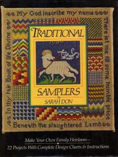 Traditional Samplers by Sarah Don 22 Projects Cross Stitch Needlework 