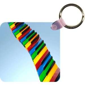  Rainbow Piano Keyboard Art Key Chain   Ideal Gift for all 