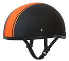   Orange Pinstripes Daytona DOT Motorcycle Half Helmet LOW PROFILE D6O