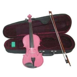  Merano MV300PK 1/8 Size Pink Violin with Case and Bow 