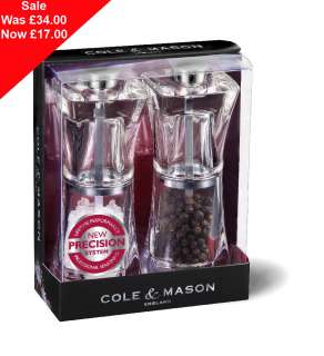 Cole & Mason Crystal Salt and Pepper Mill Gift Set ***SPECIAL OFFER 