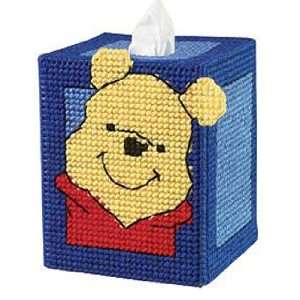  Pooh Plastic Canvas Tissue Box Cover Kit Arts, Crafts 