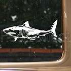 great white shark decal scuba diver dive truck bumper window