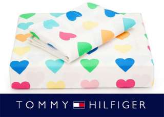 TOMMY HILFIGER Hearts Love Girls Queen BED SHEETS SET  