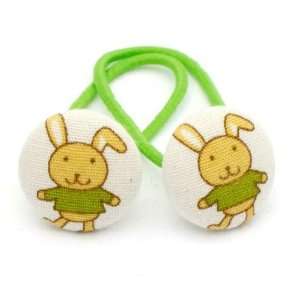 Too Cuties Girls Ponytail Holders. Set of 2 Rabbits with 