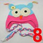 Toddler baby owl ear flap crochet beanie photography photo handmade 