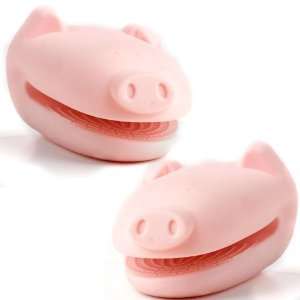  Pink Pig Silicone Pot Holders **Matching Set of 2**