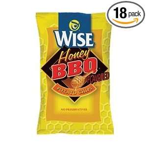 Wise Honey BBQ Potato Chip, 3.25 Oz Bags (Pack of 18)  