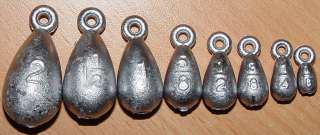 96 PIECE BELL SINKERS 1/8 TO 2 OZ. ASSORTED SIZE  