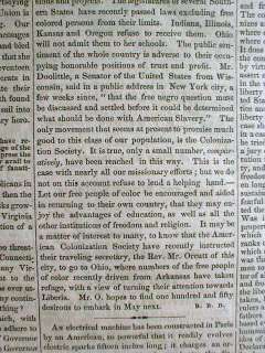 1860 newspaper wPre Civil War Essay SHOULD FREE SLAVES to be sent back 