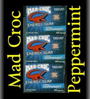 Mad Croc Peppermint Energy Gum 18   20 pc packs  