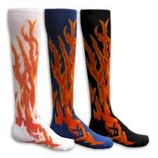 CRAZY, FUNKY, FLAME SOCKS, SOFTBALL, SOCCER, SOCKS  