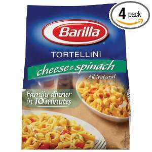 Barilla Cheese & Spinach Tortellini, Family, 12 Ounce Boxes (Pack of 4 