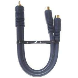   Products BA 140 Gold 6 Inch RCA Plug to 2 RCA Jacks Python Cable, Blue