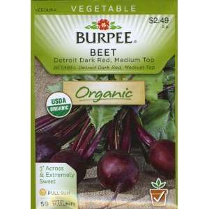  Burpee 60197 Organic Beet Detroit Dark Red Seed Packet 